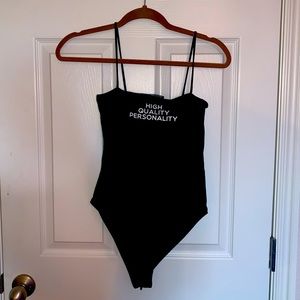 Zara black bodysuit (M)